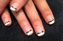 Stripes in nail design: how to make a manicure with ribbons at home