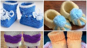 Crochet booties សម្រាប់អ្នកចាប់ផ្តើមដំបូងជាមួយនឹងការពិពណ៌នាជាជំហាន ៗ