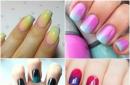 Gradient on nails with gel polish: creating a beautiful manicure