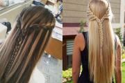 Красиви прически за дълга гъста коса (50 снимки) - Прости идеи за обемни плитки