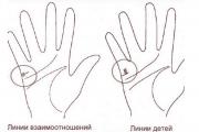 Črte otrok na roki - primeri, fotografije s prepisi Črte na roki, ki označujejo število otrok